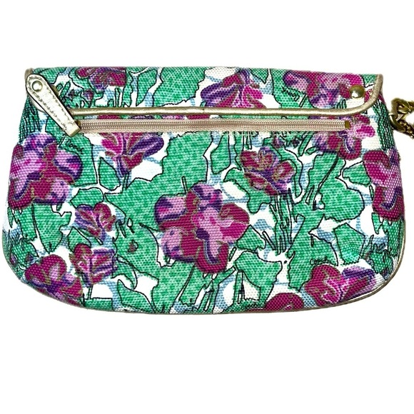 COACH Ashley Multicolor Floral Canvas Gold Leather Lg.Wristlet Wallet Clutch - Picture 12 of 13